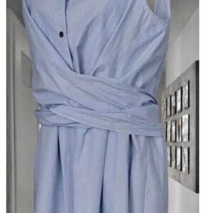 10 Crosby Derek Lam Light Blue Midi Dress 8 NWOT